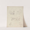 Sheet of Figure Studies from Raphael's Disputation by Sir Joshua Reynolds
