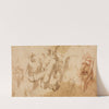 Sheet of Satirical Studies (Amorini Riding Phalli) (c. 1650s) by Salvator Rosa