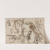 Sheet of Sketches (verso) by Théodore Géricault