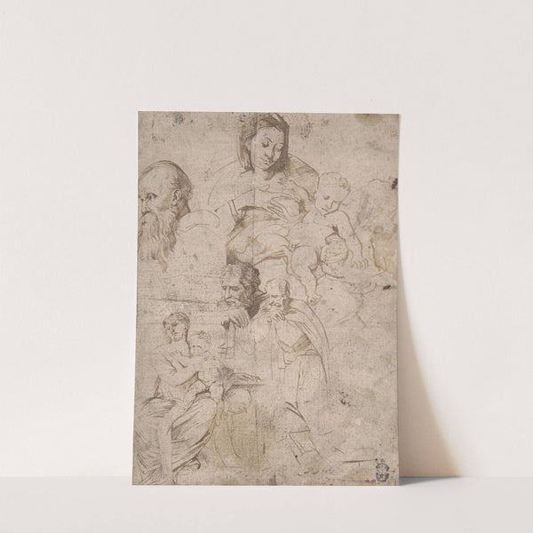 Sheet of Studies (1621–27) by Anthony van Dyck