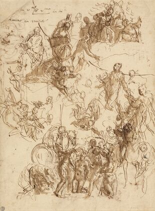 Sheet of Studies for ‘The Martyrdom of Saint George’