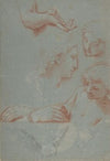 Sheet of Studies; Heads, Hands, and Doves