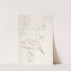 Sheet of Studies, Including a Roman Head, a Male Figure on a Pyre, and a Colonnade. by Luis Paret y Alcázar