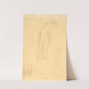Sheet of studies (Nu et Profil Barbu or Feuille d’Etudes avec Nu Feminin) by Odilon Redon