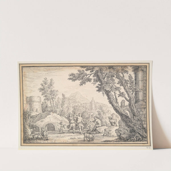 Sheperd’s Dancing in Classical Landscape by Paul van Somer