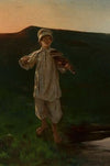 Shepherd boy playing the fiddle