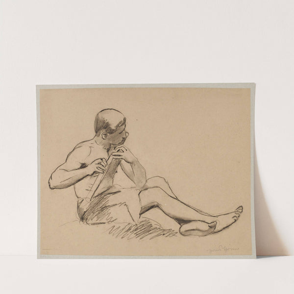 Shepherd Playing the Flute (1880 - 1900) by Hans Thoma