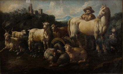 Shepherd with Animals