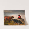 Shepherd with cows by Wilhelm Busch