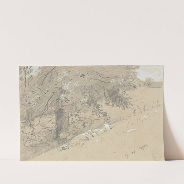 Shepherdess Resting Under a Tree by Winslow Homer