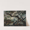 Shepherds beneath a tree on a clifftop by Giulio Bucci