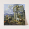 Shepherd’s Family at the Ruins of the Temple of Vespasian (1674) by Johann Heinrich Roos