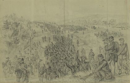 Sheridans army following Early up the Valley of the Shenandoah
