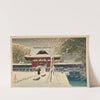 Shiba koen no yuki (Snow at Shiba Park) (1931) by Kawase Hasui
