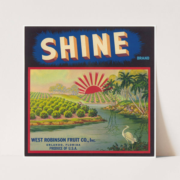 Shine Brand Fruit Label (1930s)