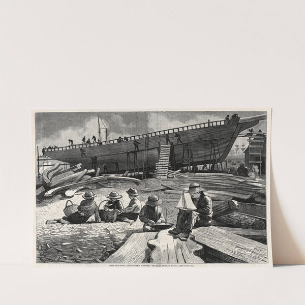 Ship-Building, Gloucester Harbor (1873) by Winslow Homer