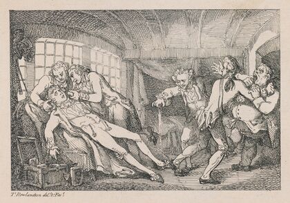 Shipboard fainting scene (1793)