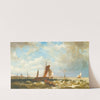 Shipping In An Estuary, With Windmills In The Background (1864) by Hermanus Koekkoek the Younger