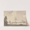 Shipping in Southampton Water, off Calshott Castle by Dominic Serres