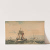 Shipping on the Medway, Kent by François Louis Thomas Francia