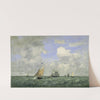 Ships and Sailing Boats Leaving Le Havre (1887) by Eugène Boudin