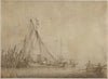 Ships at a Quai with a City in the Background