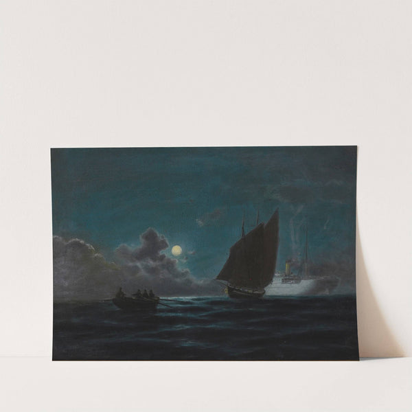 Ships By Moonlight by Emilios Prosalentis