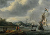 Ships entering a harbour