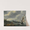 Ships entering a harbour by Reinier Nooms