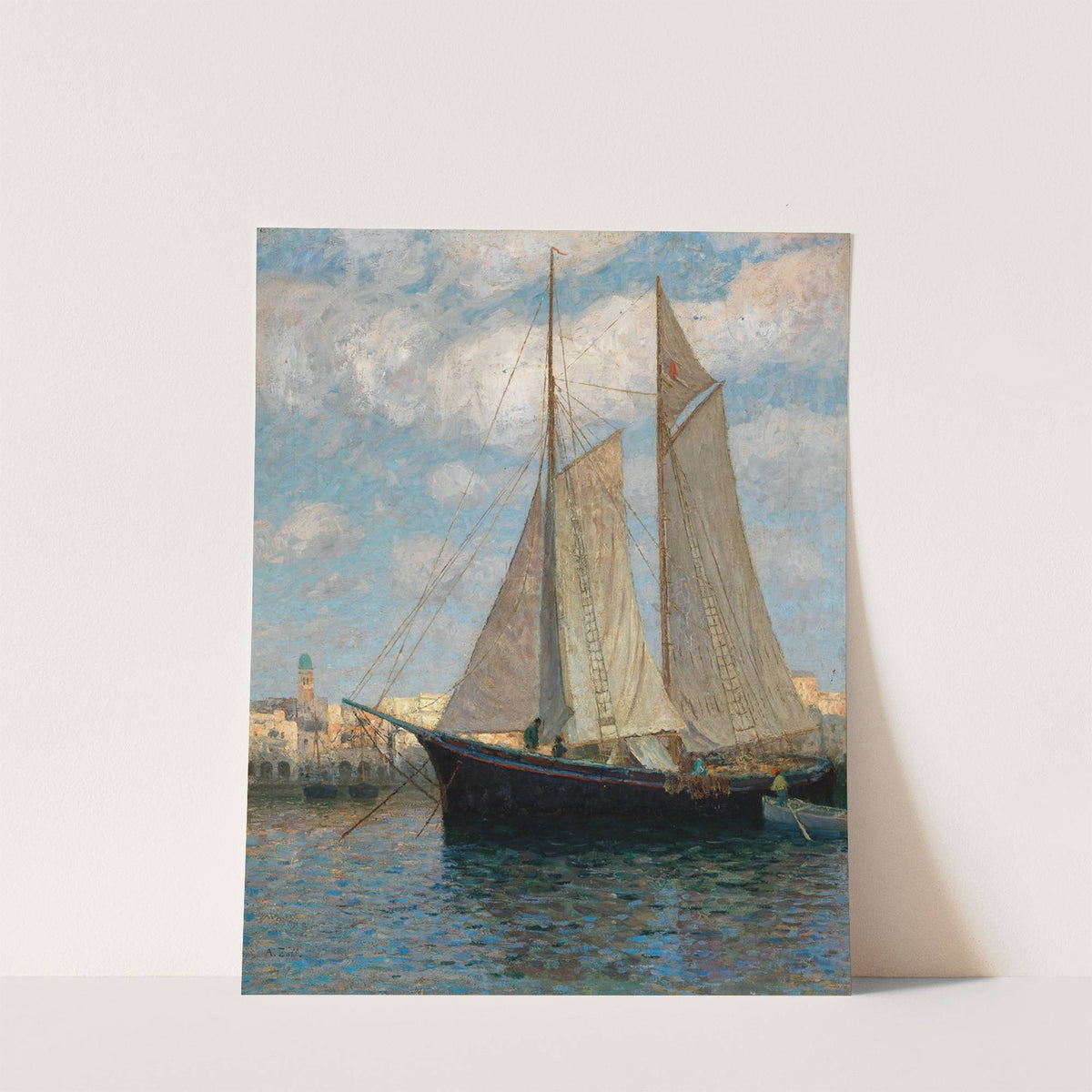 Ships in the Harbour of Chioggia by Alfred Zoff