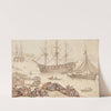 Ships landing, probably at Portsmouth by Thomas Rowlandson