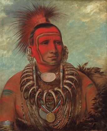 Shon-Ta-Yi-Ga, Little Wolf, a Famous Warrior