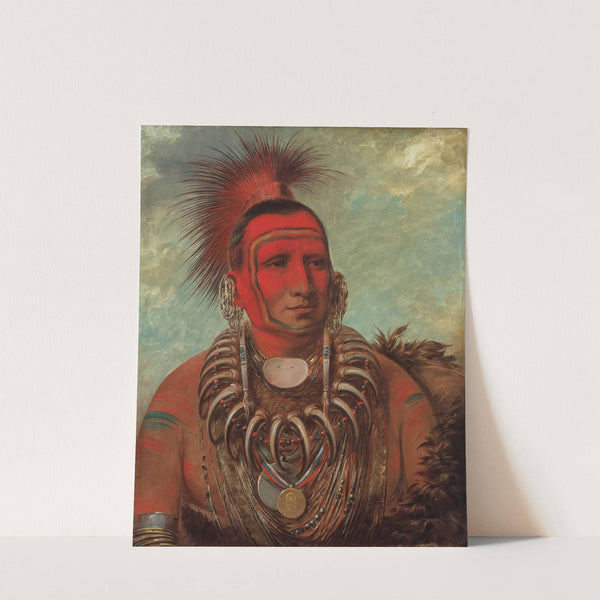 Shon-Ta-Yi-Ga, Little Wolf, a Famous Warrior by George Catlin