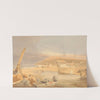 Shore Scene with Sailing Ship at Quay by John Thirtle
