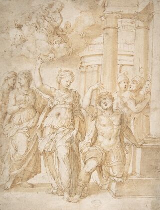 Sibyl Announcing the Birth of Christ to the Emperor Augustus