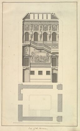 Side of the Staircase, Houghton Hall, Norfolk, Elevation