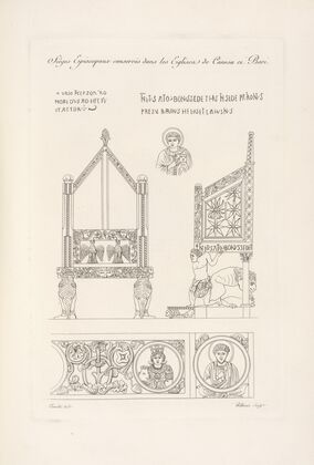 Sièges episcopaux conservés dans les églises de Canosa et Bari.
