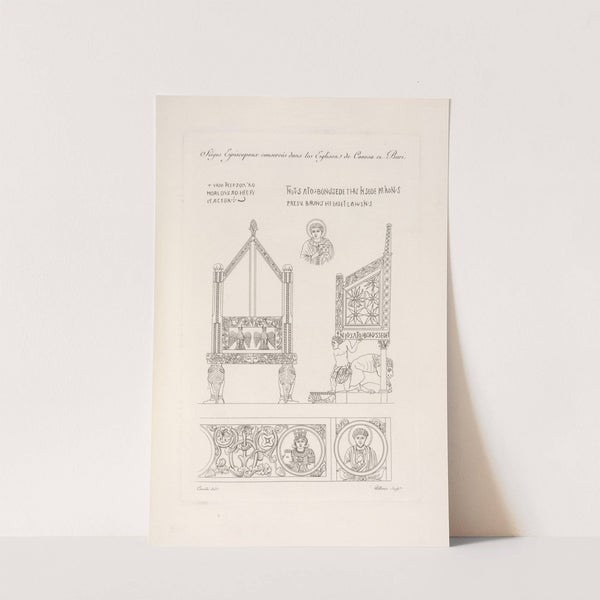 Sièges episcopaux conservés dans les églises de Canosa et Bari. (1839) by Nicolas Xavier Willemin