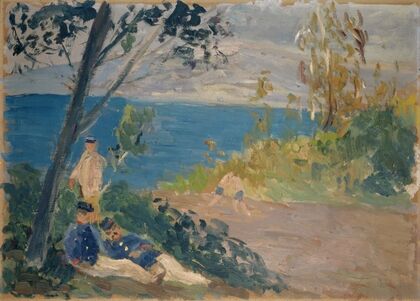 Siesta of the Frontier Guards by the Beach