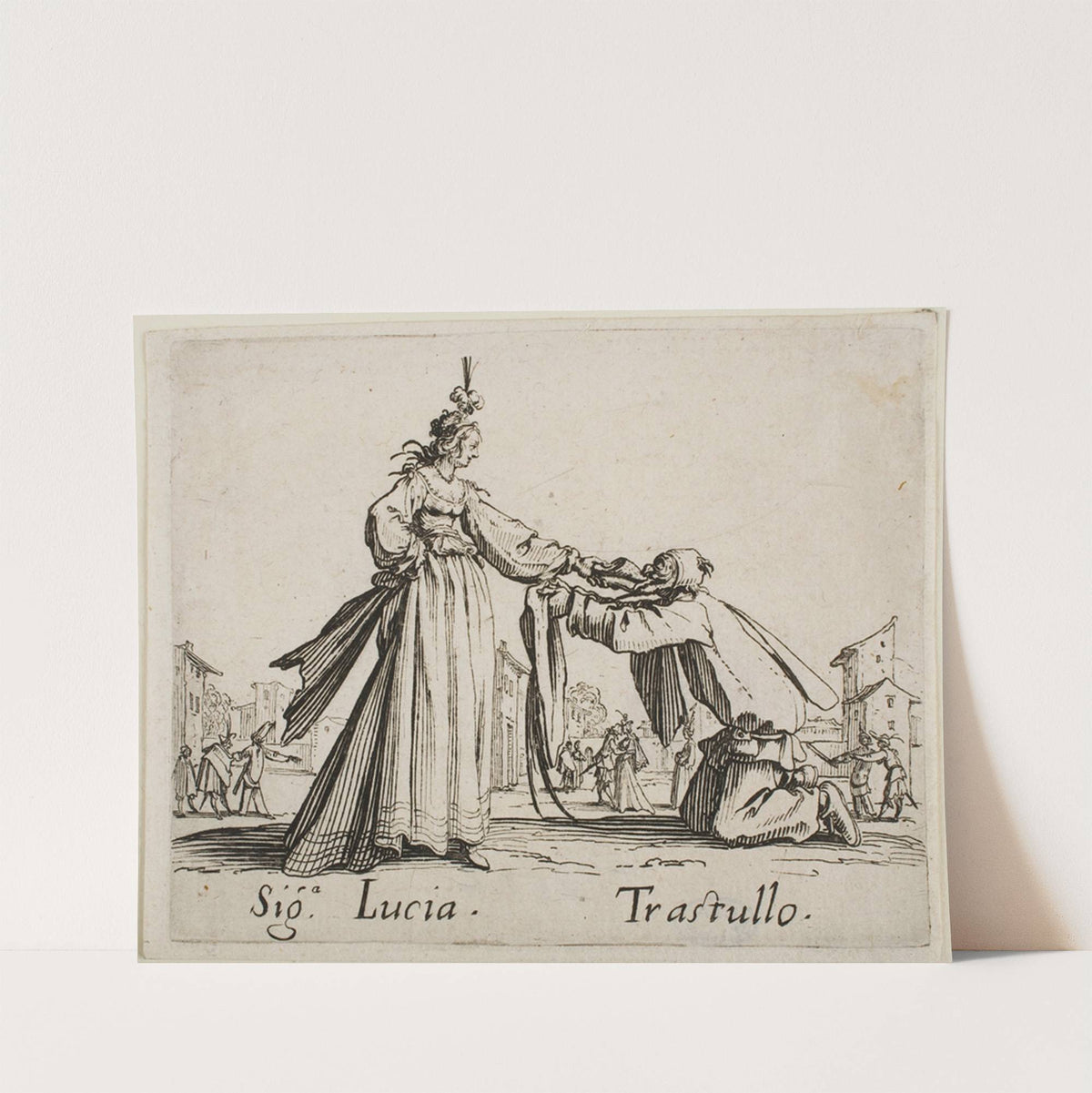 Signa Lucia and Trastulo (1631) by Jacques Callot