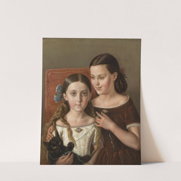 Sigrid and Anna Mazér, Nieces of the Artist by Carl Peter Mazer
