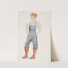 Silas the Chore Boy: Silas. Blue overalls, blue shirt, brown boots, and brown cap: (1934-1943) by Emile Stoner