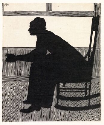 Silhouet (Vrouw in schommelstoel)