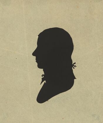 Silhouette of man facing left, no. 10
