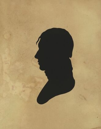 Silhouette of man facing left, no. 11