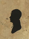 Silhouette of man facing left, no. 12