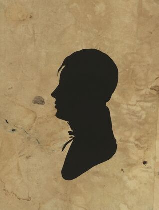 Silhouette of man facing left, no. 12