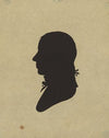 Silhouette of man facing left, no. 2