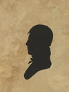 Silhouette of man facing left, no. 5