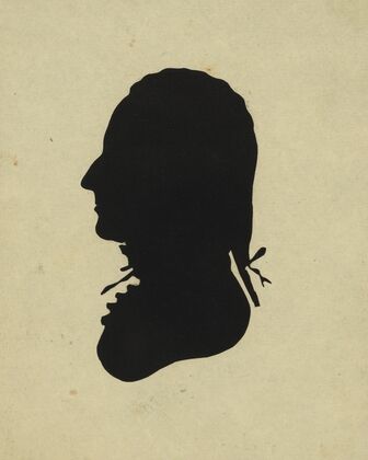 Silhouette of man facing left, no. 7